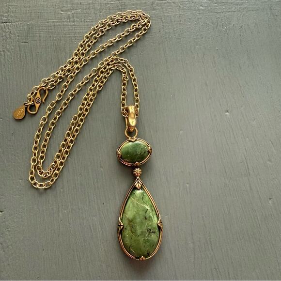 Barse Reversible Pendant Gold Tone Necklace - Picture 1 of 10
